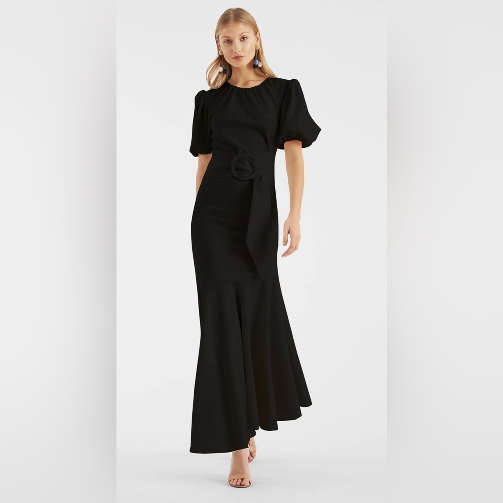 Sachin & Babi CAMILA DRESS - Crepe Ruched Mermaid Dress in Black